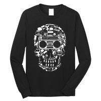 Hip Hop Boombox Hiphop Boombox Skull Bboy Breakdancing Rap Long Sleeve Shirt