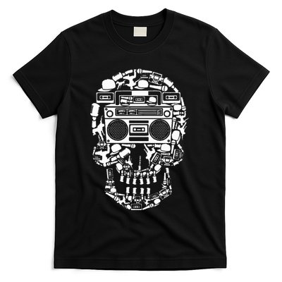 Hip Hop Boombox Hiphop Boombox Skull Bboy Breakdancing Rap T-Shirt