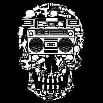 Hip Hop Boombox Hiphop Boombox Skull Bboy Breakdancing Rap T-Shirt