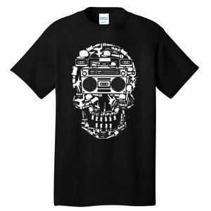 Hip Hop Boombox Hiphop Boombox Skull Bboy Breakdancing Rap Tall T-Shirt