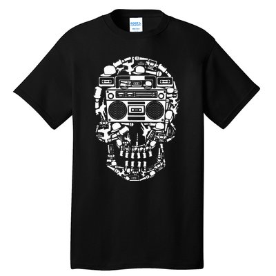 Hip Hop Boombox Hiphop Boombox Skull Bboy Breakdancing Rap Tall T-Shirt