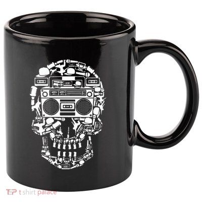 Hip Hop Boombox Hiphop Boombox Skull Bboy Breakdancing Rap 11oz C Handle Ceramic Mug