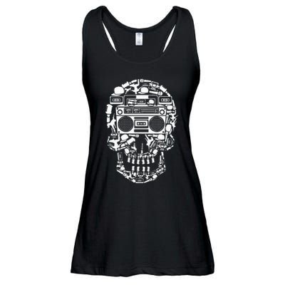 Hip Hop Boombox Hiphop Boombox Skull Bboy Breakdancing Rap Ladies Essential Flowy Tank