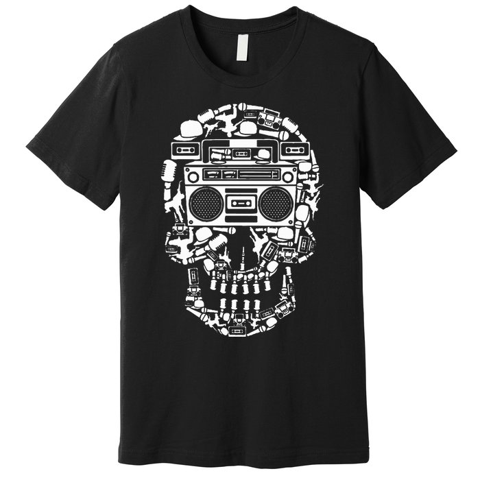 Hip Hop Boombox Hiphop Boombox Skull Bboy Breakdancing Rap Premium T-Shirt