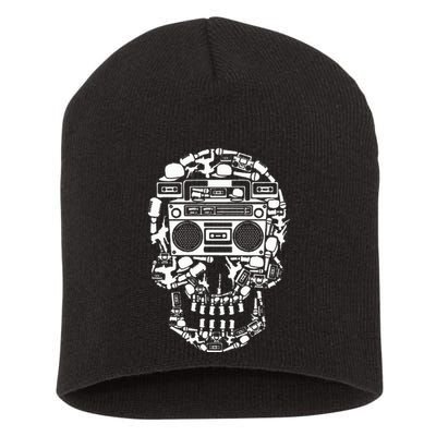 Hip Hop Boombox Hiphop Boombox Skull Bboy Breakdancing Rap Short Acrylic Beanie