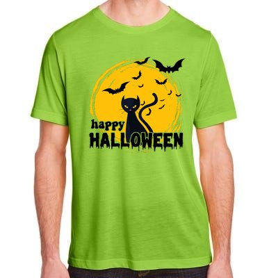 Happy Halloween Black Cat Spooky Adult ChromaSoft Performance T-Shirt