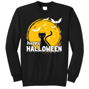 Happy Halloween Black Cat Spooky Sweatshirt