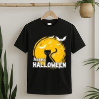 Happy Halloween Black Cat Spooky T-Shirt