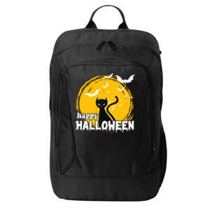 Happy Halloween Black Cat Spooky City Backpack