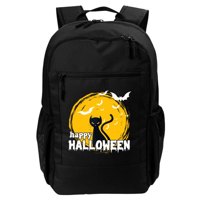 Happy Halloween Black Cat Spooky Daily Commute Backpack