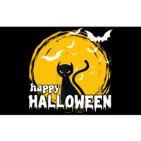 Happy Halloween Black Cat Spooky Bumper Sticker