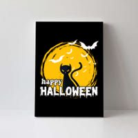 Happy Halloween Black Cat Spooky Canvas