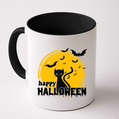 Happy Halloween Black Cat Spooky Mug