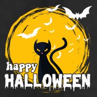 Happy Halloween Black Cat Spooky 11oz C Handle Ceramic Mug