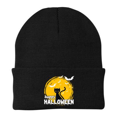 Happy Halloween Black Cat Spooky Beanie