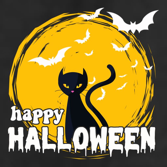 Happy Halloween Black Cat Spooky Beanie