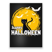 Happy Halloween Black Cat Spooky Poster