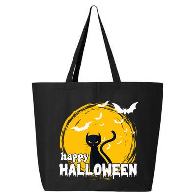 Happy Halloween Black Cat Spooky 25L Jumbo Tote