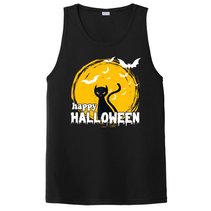 Happy Halloween Black Cat Spooky PosiCharge Competitor Tank