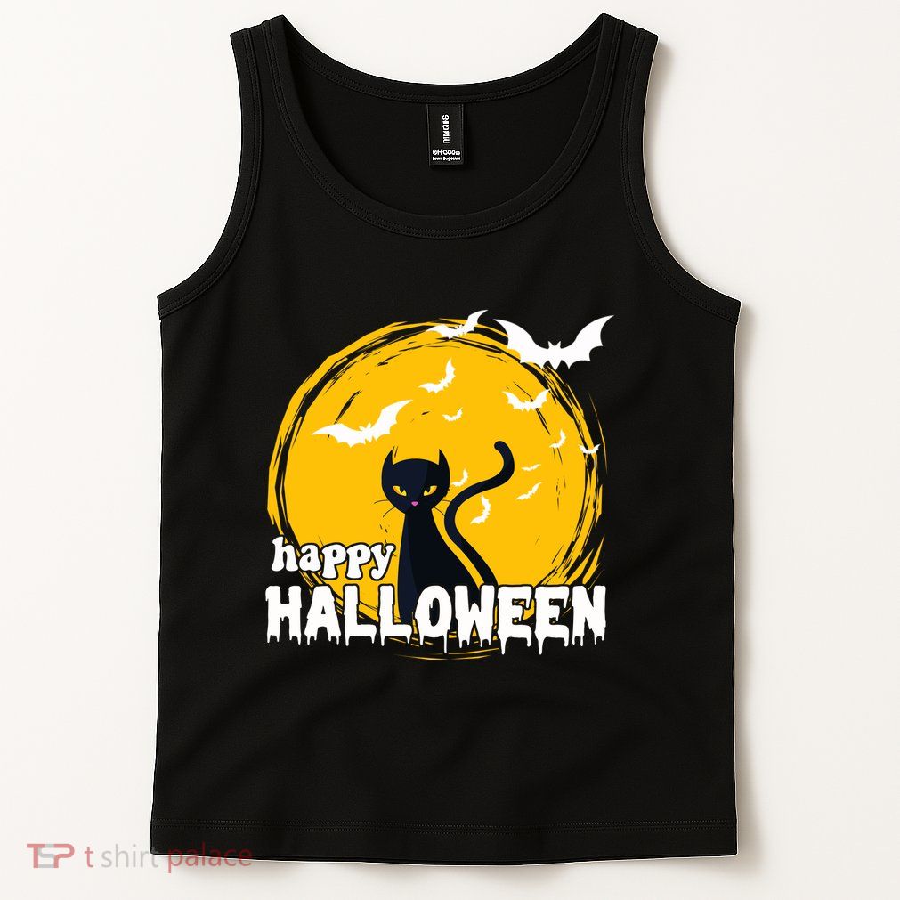 Happy Halloween Black Cat Spooky Tank Top