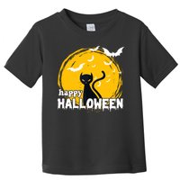 Happy Halloween Black Cat Spooky Toddler T-Shirt