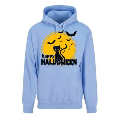 Happy Halloween Black Cat Spooky Unisex Surf Hoodie