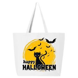 Happy Halloween Black Cat Spooky 25L Jumbo Tote