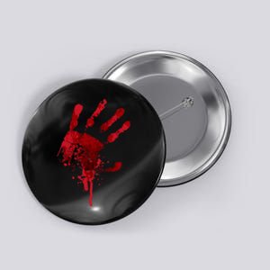 Happy Halloween Bloody Hand Print Costume Gag Gift Button