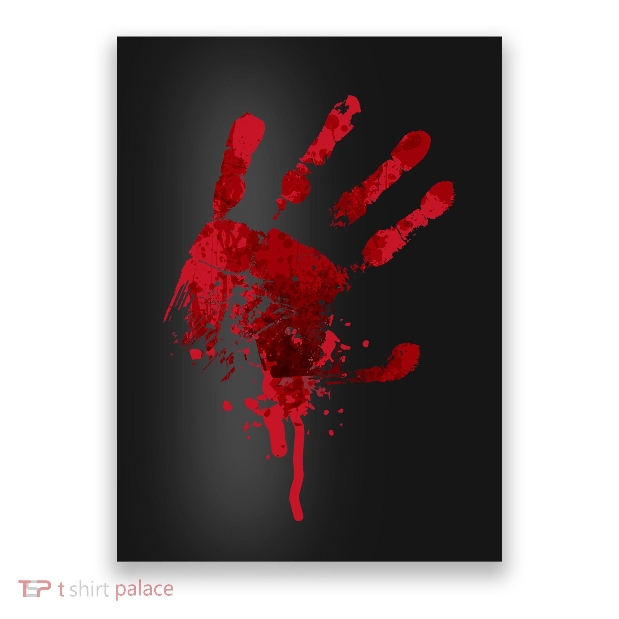 Happy Halloween Bloody Hand Print Costume Gag Gift Poster