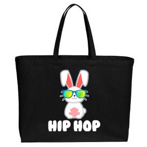 Hip Hop Bunny With Sunglasses Cute Easter Cotton Canvas Jumbo Tote