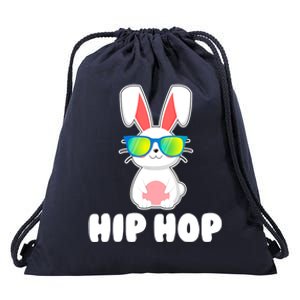 Hip Hop Bunny With Sunglasses Cute Easter Drawstring Bag