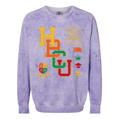 HBCU Historically Black Colleges Universities Grad Alumni Colorblast Crewneck Sweatshirt