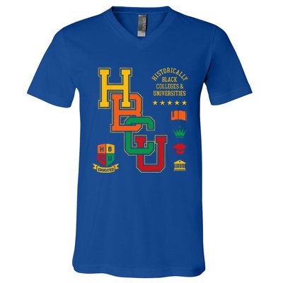 HBCU Historically Black Colleges Universities Grad Alumni V-Neck T-Shirt