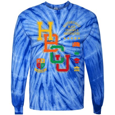 HBCU Historically Black Colleges Universities Grad Alumni Tie-Dye Long Sleeve Shirt