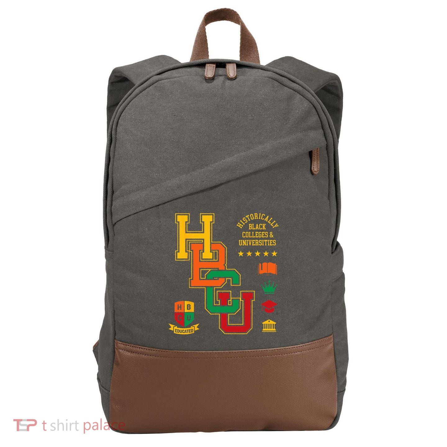 HBCU Historically Black Colleges Universities Grad Alumni Cotton Canvas Backpack