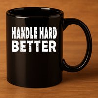 Handle Hard Better 11oz C Handle Ceramic Mug