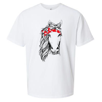 Horse Horse Bandana Riding Horse Lover Animal Lover Sueded Cloud Jersey T-Shirt