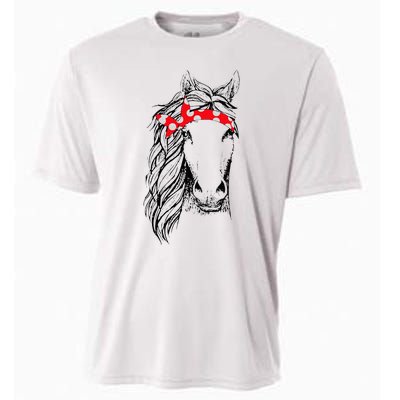 Horse Horse Bandana Riding Horse Lover Animal Lover Cooling Performance Crew T-Shirt