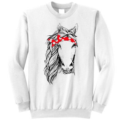 Horse Horse Bandana Riding Horse Lover Animal Lover Sweatshirt