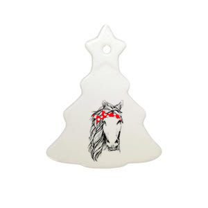 Horse Horse Bandana Riding Horse Lover Animal Lover Ceramic Tree Ornament