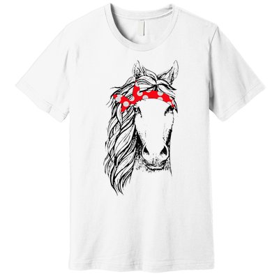 Horse Horse Bandana Riding Horse Lover Animal Lover Premium T-Shirt