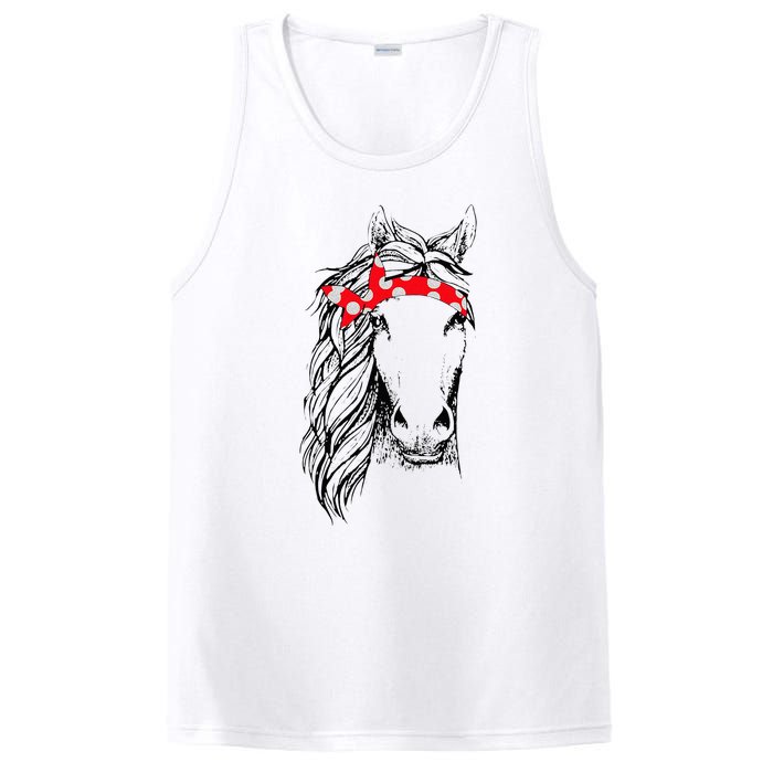 Horse Horse Bandana Riding Horse Lover Animal Lover PosiCharge Competitor Tank