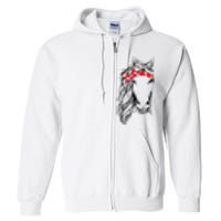 Horse Horse Bandana Riding Horse Lover Animal Lover Full Zip Hoodie