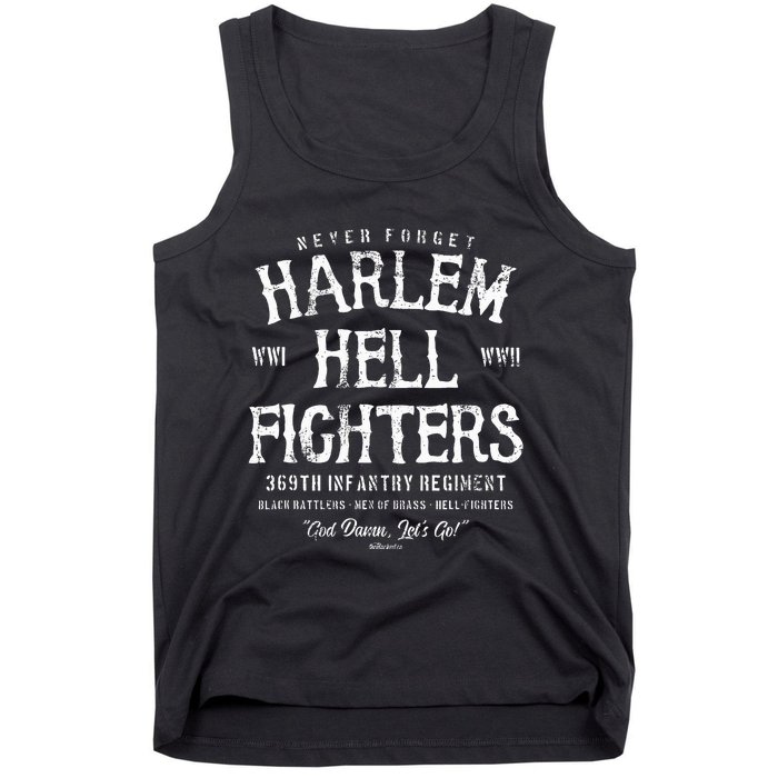 Harlem Hellfighters Black Military History Soldiers Wwi Wwii Tank Top