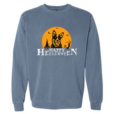 Happy Heelerween Blue Heeler Halloween Costume Heeler Dog Garment-Dyed Sweatshirt