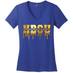 Hbcu Historically Black Colleges Universities Black History Cool Gift Women's V-Neck T-Shirt