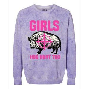 Hog Hunting Boar Pig Hunter Huntsman Colorblast Crewneck Sweatshirt