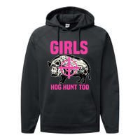 Hog Hunting Boar Pig Hunter Huntsman Performance Fleece Hoodie