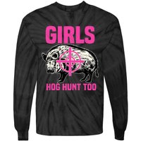 Hog Hunting Boar Pig Hunter Huntsman Tie-Dye Long Sleeve Shirt