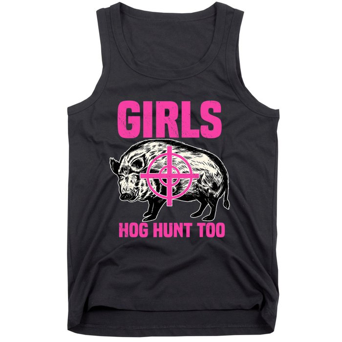 Hog Hunting Boar Pig Hunter Huntsman Tank Top